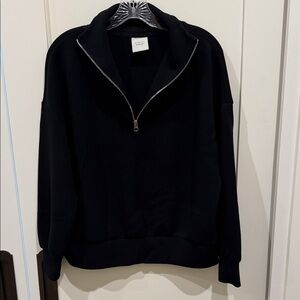 Varley Black Zip-Up Sweatshirt